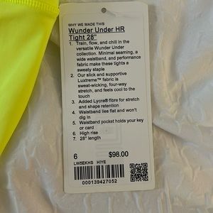 Lululemon Wunder Under HR Tight 28” leggings